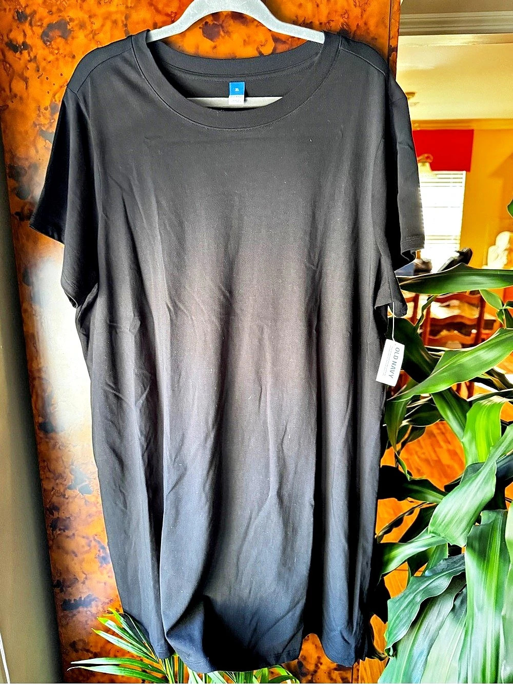 Old Navy Soft T-Shirt Dress in Black XL NWT